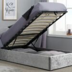 Birlea Berlin Crushed Velvet Steel Single Ottoman Bed Frame