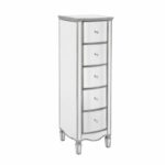 Birlea Elysee Mirrored 5 Drawer Narrow Chest