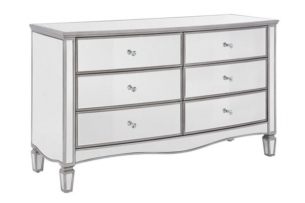 birlea-elysee-6-drawer-mirrored-chest_1.jpg Birlea Elysee Mirrored 6 Drawer Chest - Image 1
