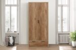 Birlea Stockwell 2 Door + 1 Drawer Wardrobe - Image 2