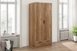 Birlea Stockwell 2 Door + 1 Drawer Wardrobe