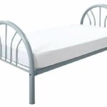 Single Elegant Silver Metal Bed Frame