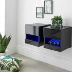 GFW Galicia Wall Mounted Pair of Bedside Tables