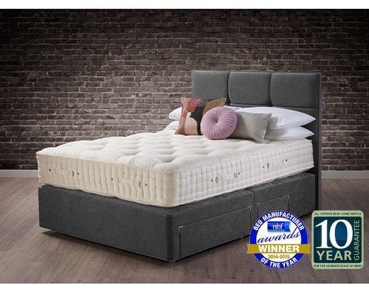 hypnos-divan-2-grey.jpg Hypnos Wool Origins 10 Divan - Image 1
