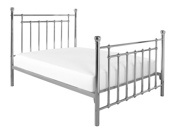 kensington_chrome_metal_frame.jpg Kensington Metal Bed Frame - Image 1
