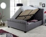 GFW Layla Hopsack Fabric Ottoman Bed Frame