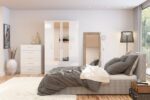 Birlea Lynx 4 Door Combi Wardrobe with Mirror - Image 2