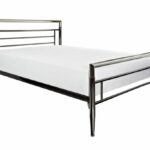 Mercury Black And Shiny Nickel Bed Frame