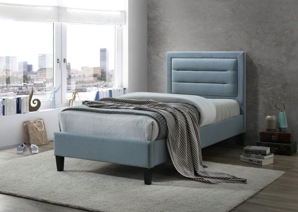 picasso-blue-wide2.jpg Plaza Fabric Bed Frame - Image 1