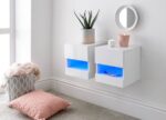 GFW Galicia Wall Mounted Pair of Bedside Tables - Image 2