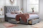 Birlea Woodbury Grey Velvet Bed Frame