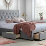 Birlea Woodbury Grey Velvet Bed Frame