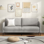 Modern 76 Inch Loveseat Sofa Couch for Apartment Dorm with Metal Legs - Image 2