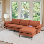 Extra Large Modular L-shaped Sectional Sofa with Reversible Chaise for 4-5 People - Image 3