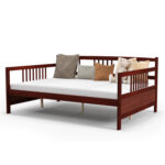 Wooden Full Size Daybed Frame with Guardrails - Image 9