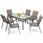 7-Piece Patio Dining Set with 6 Stackable Chairs - Image 4