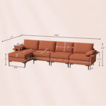 Extra Large L-shaped Sectional Sofa with Reversible Chaise - Image 5