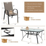 7-Piece Patio Dining Set with 6 Stackable Chairs - Image 5