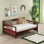 Wooden Full Size Daybed Frame with Guardrails - Image 8