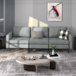 Convertible Sofa Couch with Magazine Pockets 3-Seat with 2 USB Port - Image 3