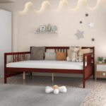 Wooden Full Size Daybed Frame with Guardrails - Image 2