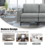 Convertible Sofa Couch with Magazine Pockets 3-Seat with 2 USB Port - Image 8