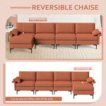 Extra Large L-shaped Sectional Sofa with Reversible Chaise - Image 7
