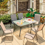 7-Piece Patio Dining Set with 6 Stackable Chairs - Image 8