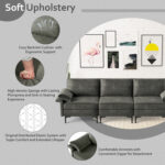 Large 3-Seat Sofa Sectional with Metal Legs for 3-4 people - Image 7