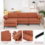 Extra Large Modular L-shaped Sectional Sofa with Reversible Chaise for 4-5 People - Image 6