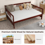 Wooden Full Size Daybed Frame with Guardrails - Image 5