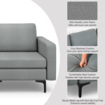 Convertible Sofa Couch with Magazine Pockets 3-Seat with 2 USB Port - Image 10