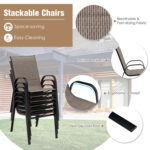 7-Piece Patio Dining Set with 6 Stackable Chairs - Image 6