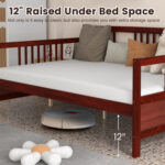 Wooden Full Size Daybed Frame with Guardrails - Image 11