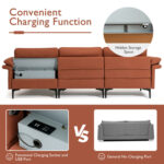 Extra Large Modular L-shaped Sectional Sofa with Reversible Chaise for 4-5 People - Image 11
