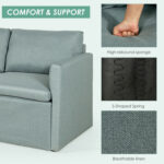 Convertible L-Shaped Sectional Sofa Couch with Reversible Chaise - Image 10