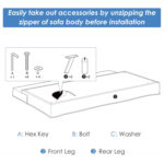 3-Seat Convertible Sofa Bed with High-Density Sponge for Living Room - Image 10