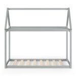 Twin Size Kids House Bed Wood Frame with Roof - Image 4