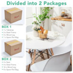 5 Pieces Dining Table Set With Solid Wood Leg - Image 10