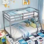 Twin Over Full Bunk Bed Low Floor Bunk Bed Frame - Image 6