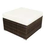 5 Pieces Wicker Lounge Chair Set with Washable Zippered Cushions - Image 11