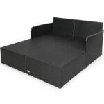 Spacious Outdoor Rattan Daybed with Upholstered Cushions and Pillows - Image 6