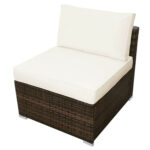 5 Pieces Wicker Lounge Chair Set with Washable Zippered Cushions - Image 12