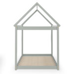 Twin Size Kids House Bed Wood Frame with Roof - Image 8