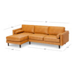 3-Seat L-Shaped Sectional Sofa Couch for Living Room - Image 5