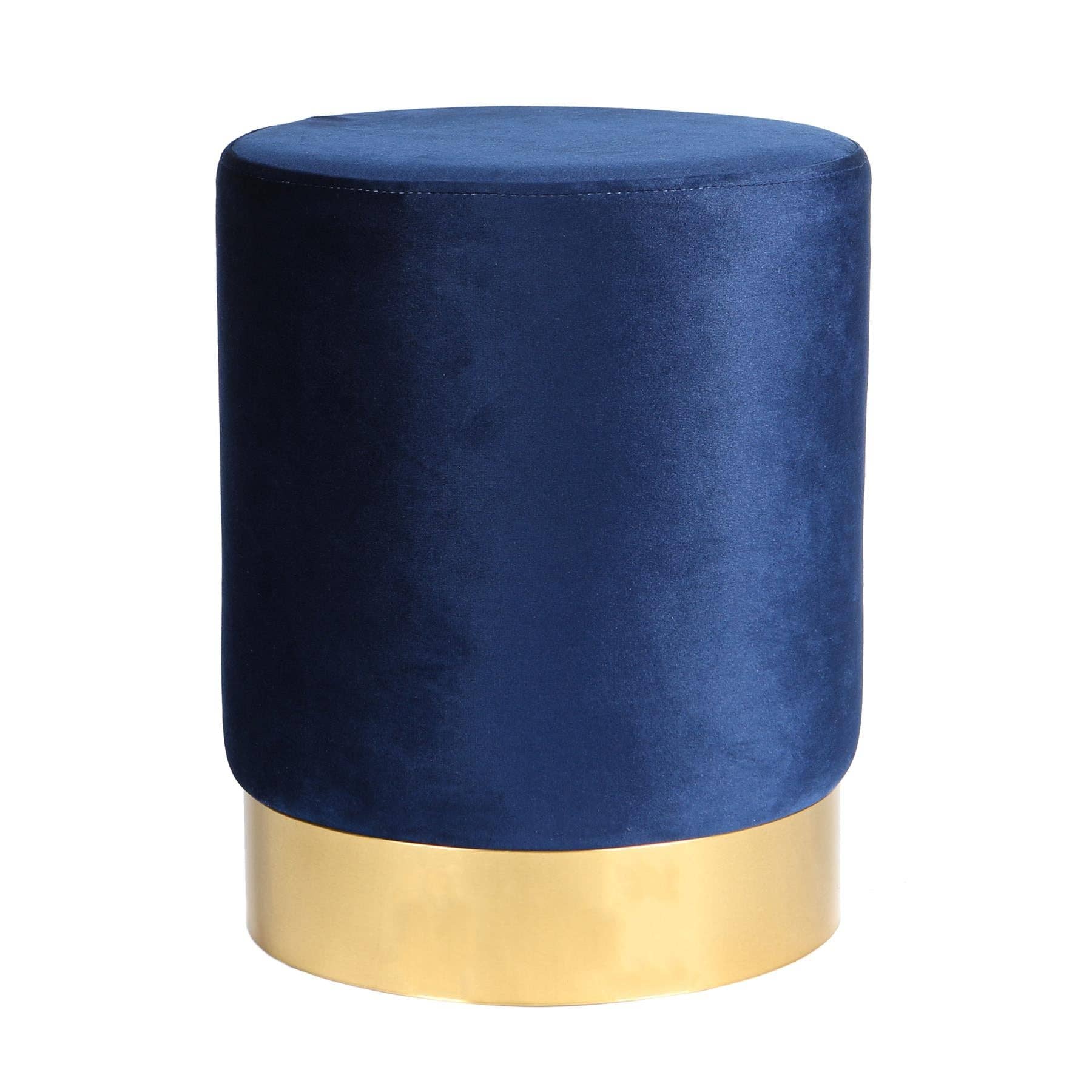 Round Velvet Footstool - 30 x 35cm