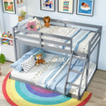 Twin Over Full Bunk Bed Low Floor Bunk Bed Frame - Image 3