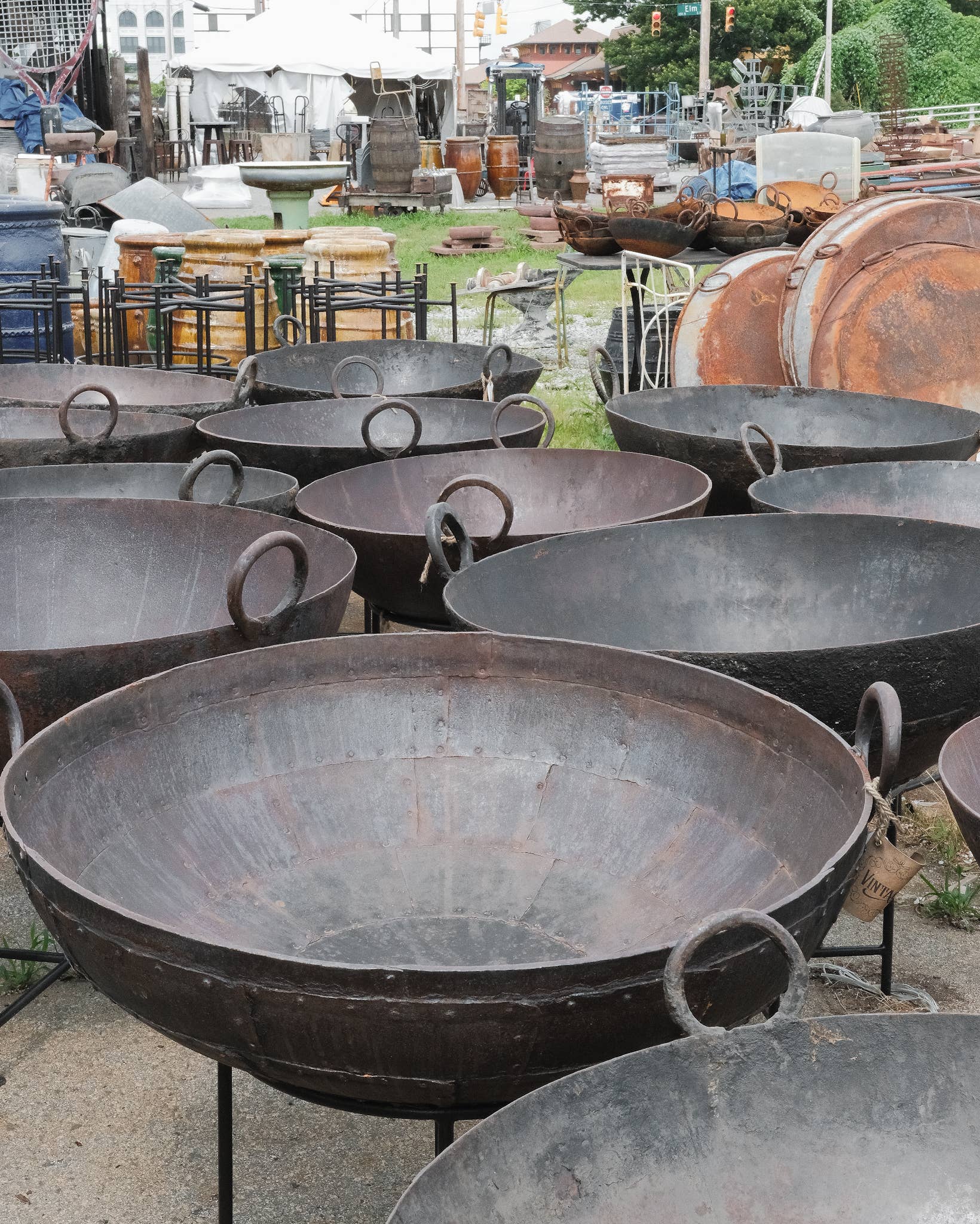Vintage Fire Pit and Stand