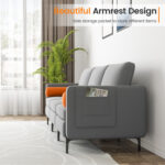 Modular 3-Seat Sofa Couch with Socket USB Ports and Side Storage Pocket - Image 6