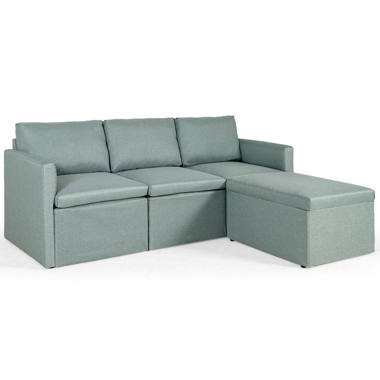1_524_79.jpg Convertible L-Shaped Sectional Sofa Couch with Reversible Chaise - Image 1